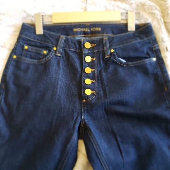 Michael Kors Navy Flare Jeans - Picture 4 of 12